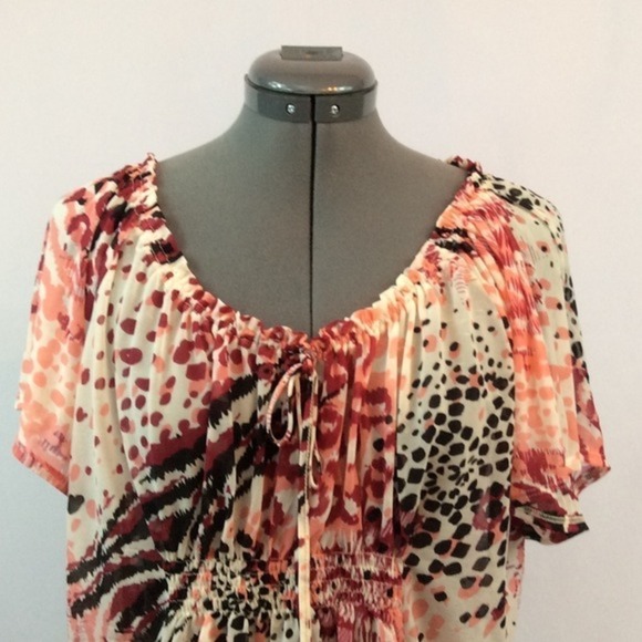 H&M multi-color Abstract Blouse Size S - Picture 2 of 4
